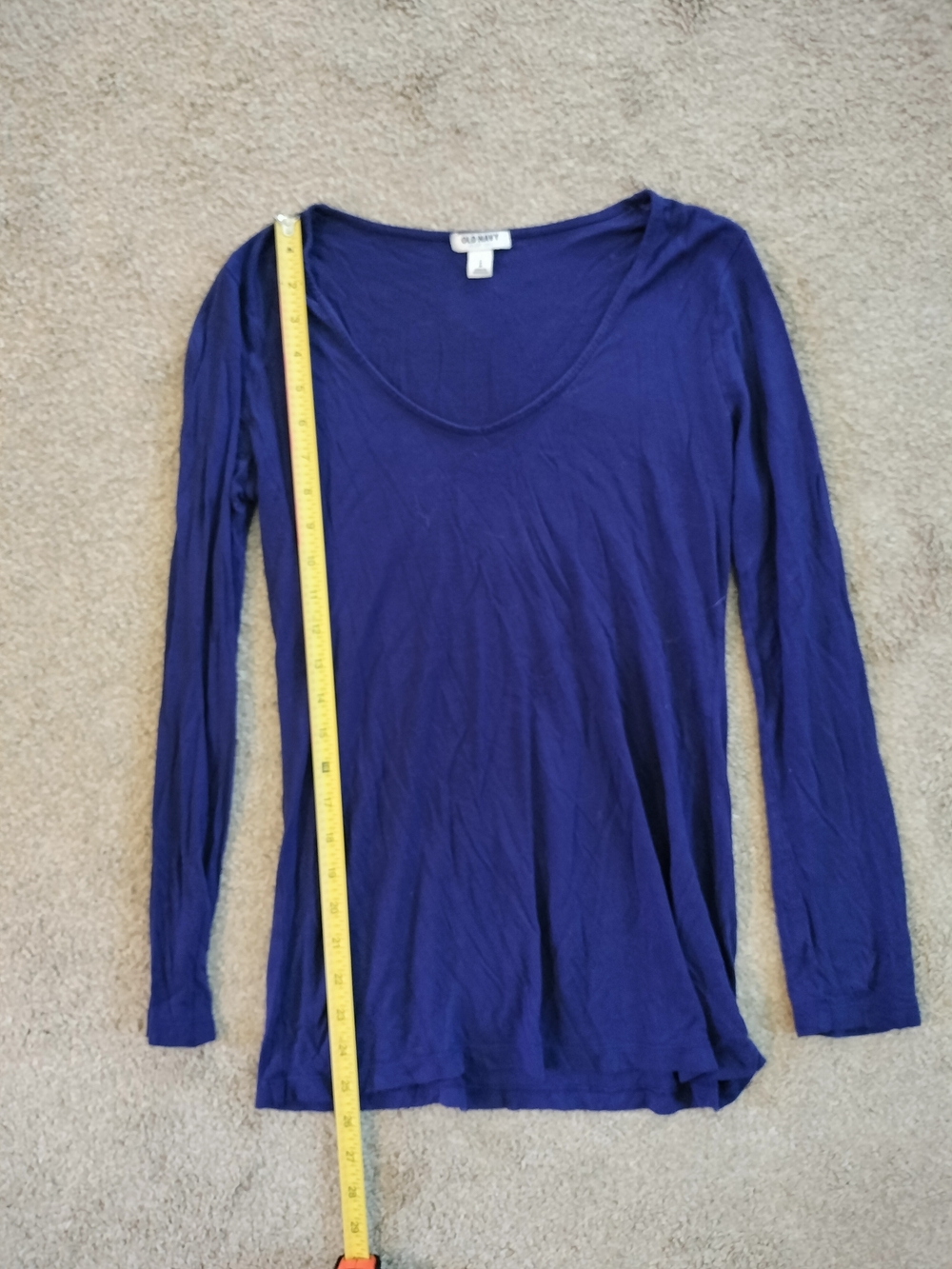 Old Navy Women's Long Sleeve Scoop Neck Top - Royal Blue